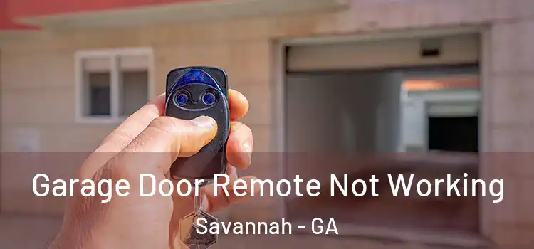  Garage Door Remote Not Working Savannah - GA